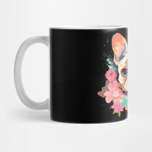 Flowery French Bulldog Mug